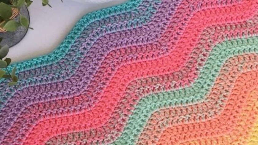 Crochet Ripple Baby Blanket Free Pattern