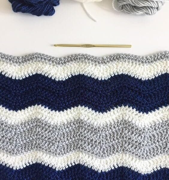 Crochet Ripple Baby Blanket Free Pattern