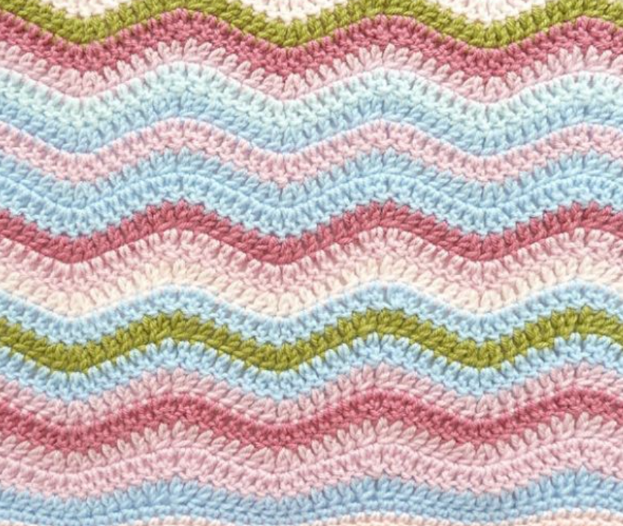 Crochet Ripple Baby Blanket Free Pattern