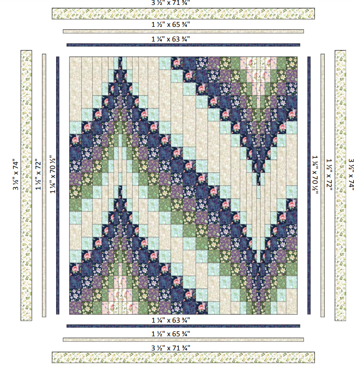 Fragrant Flowers Bargello Quilt 