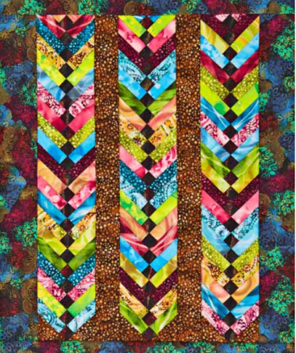 The Columns of Color French Braid Quilt