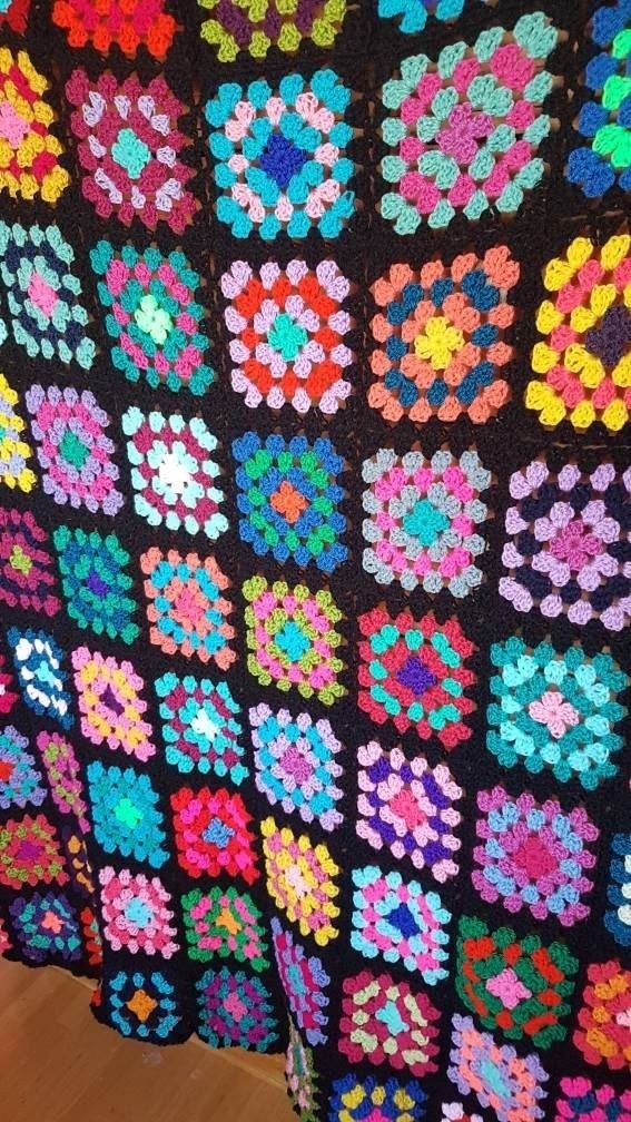 Granny Square Crochet Blanket