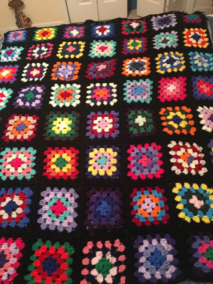 Granny Square Crochet Blanket