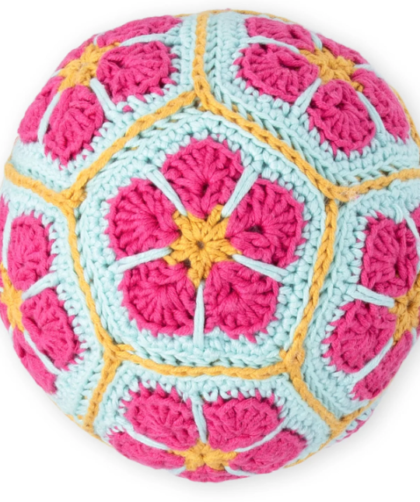 African Flower Crochet Ball