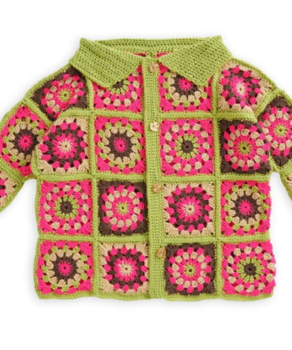 Vibrant Granny Square Cardigan