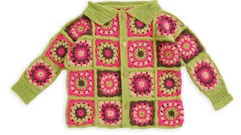 Vibrant Granny Square Cardigan