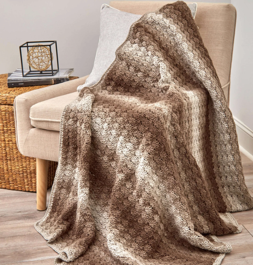 Shaded Shells Stitch Throw