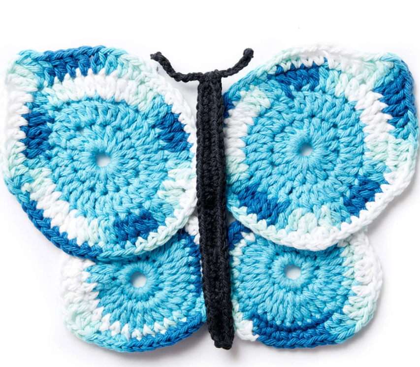 Butterfly Crochet Dishcloth Pattern