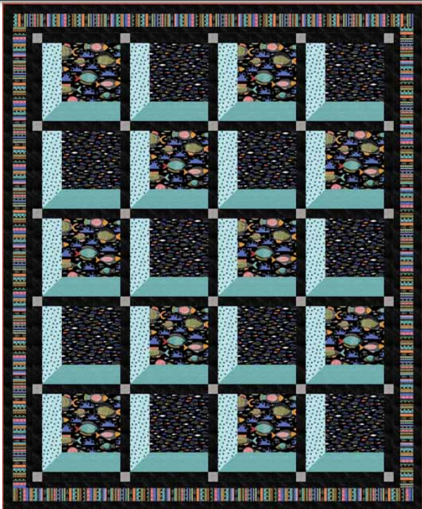 Fish Fest Attic Windows Quilt