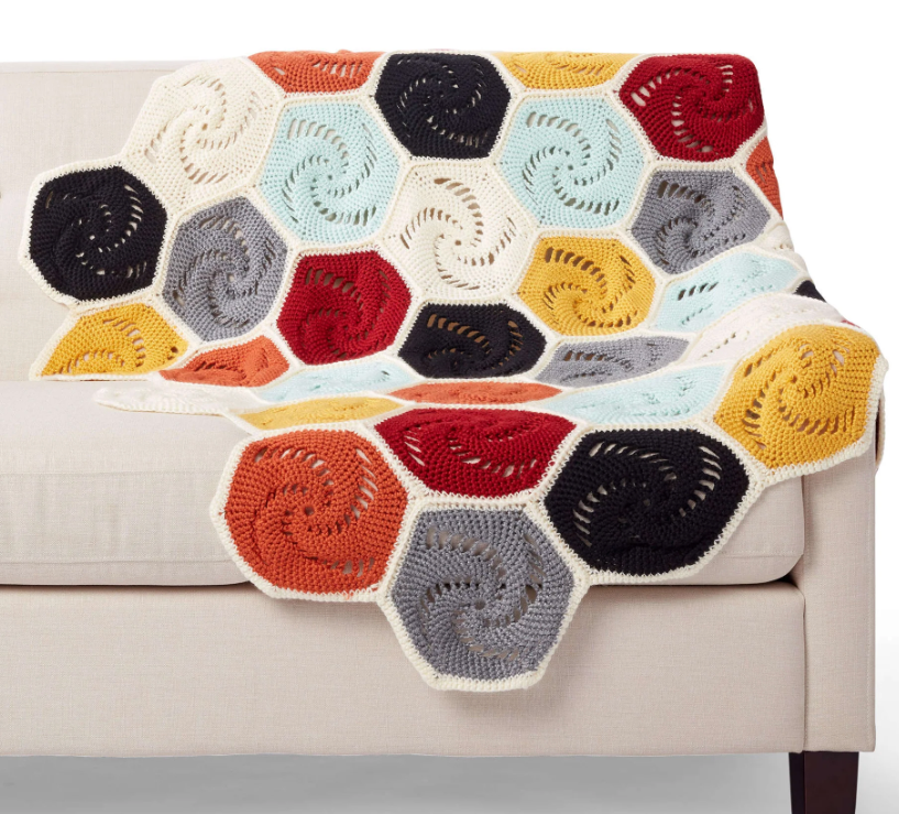 Crochet Hexagons Blanket Pattern 