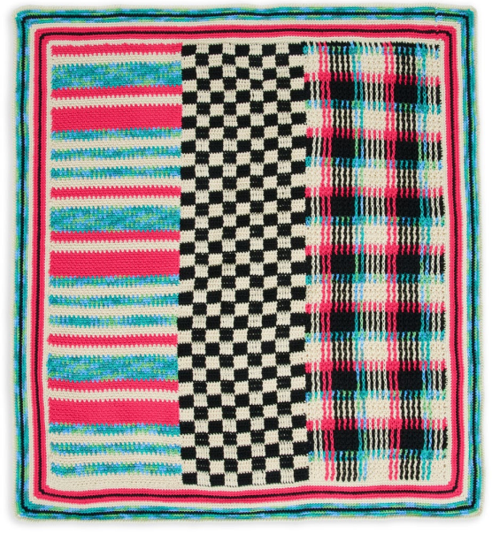 Check Please Panel Crochet Blanket 