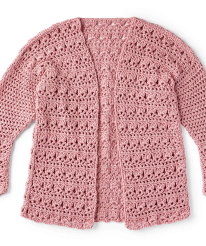 Crochet Cardigan Pattern Rose Blush