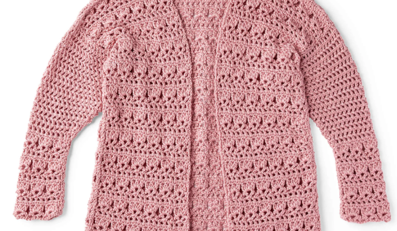 Crochet Cardigan Pattern Rose Blush