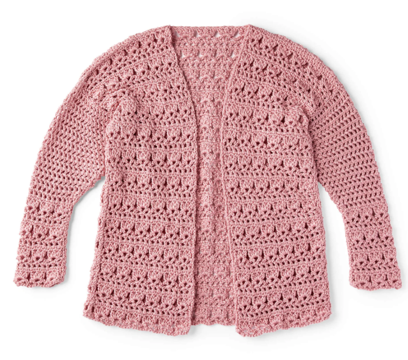  Crochet Cardigan Pattern Rose Blush