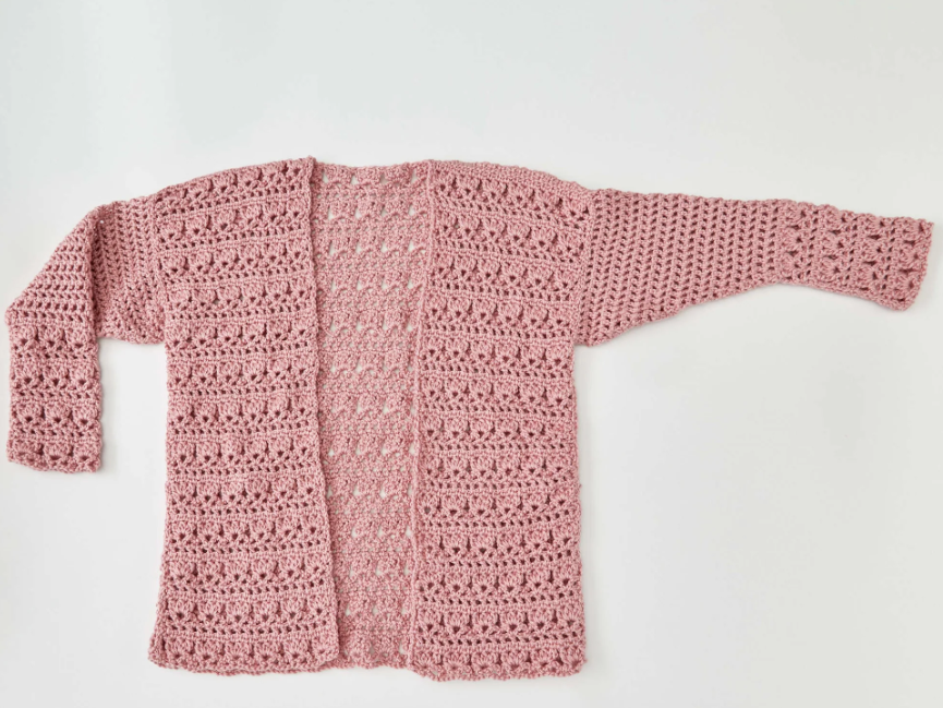 Crochet Cardigan Pattern Rose Blush