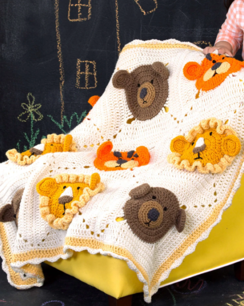 Lions And Tigers And Bears Crochet Blanket Pattern