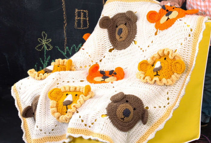 Lions And Tigers And Bears Crochet Blanket Pattern