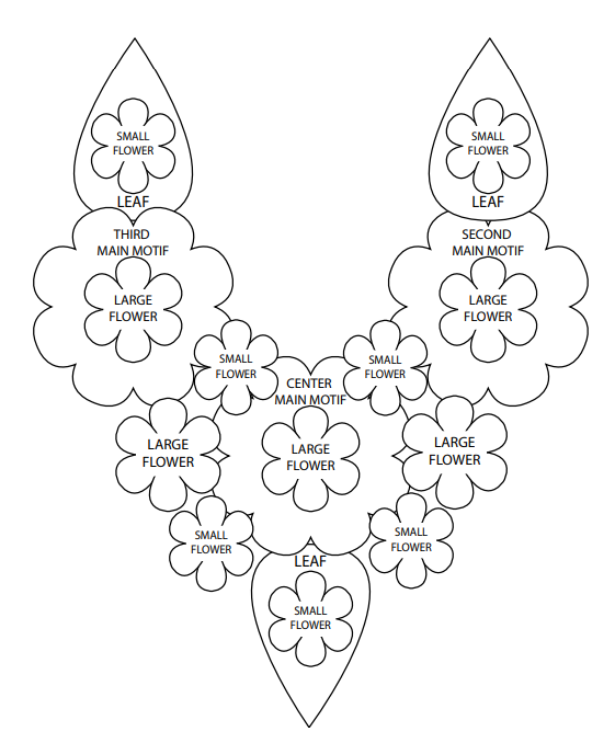 Crochet Wedding Petals Necklace