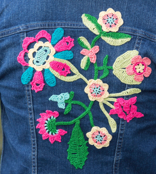 Crochet Be-Flowered Denim Jacket