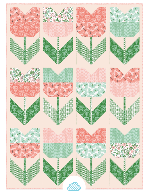 Gardening Girl Tulip Quilt Pattern